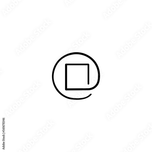 Stop Line Style Icon Design