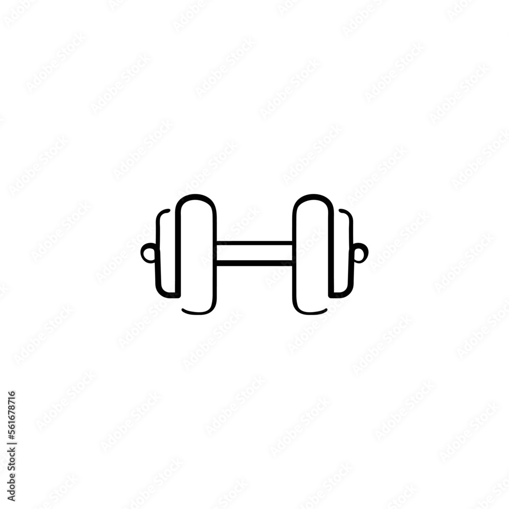 Dumbbell Line Style Icon Design Dumbbell Line Style Icon Design