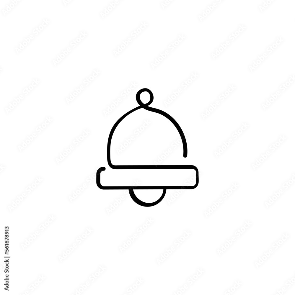 Bell Line Style Icon Design
