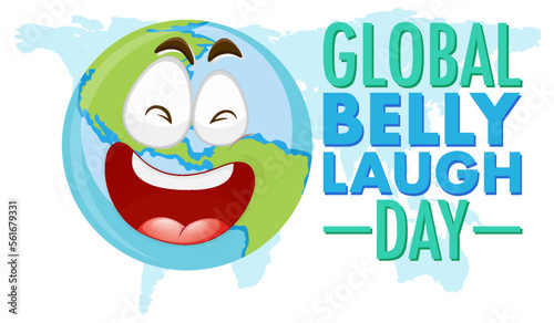 Global belly laugh day logo banner