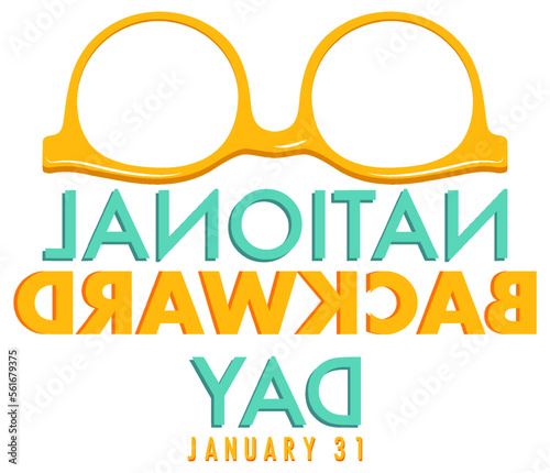National backward day banner design