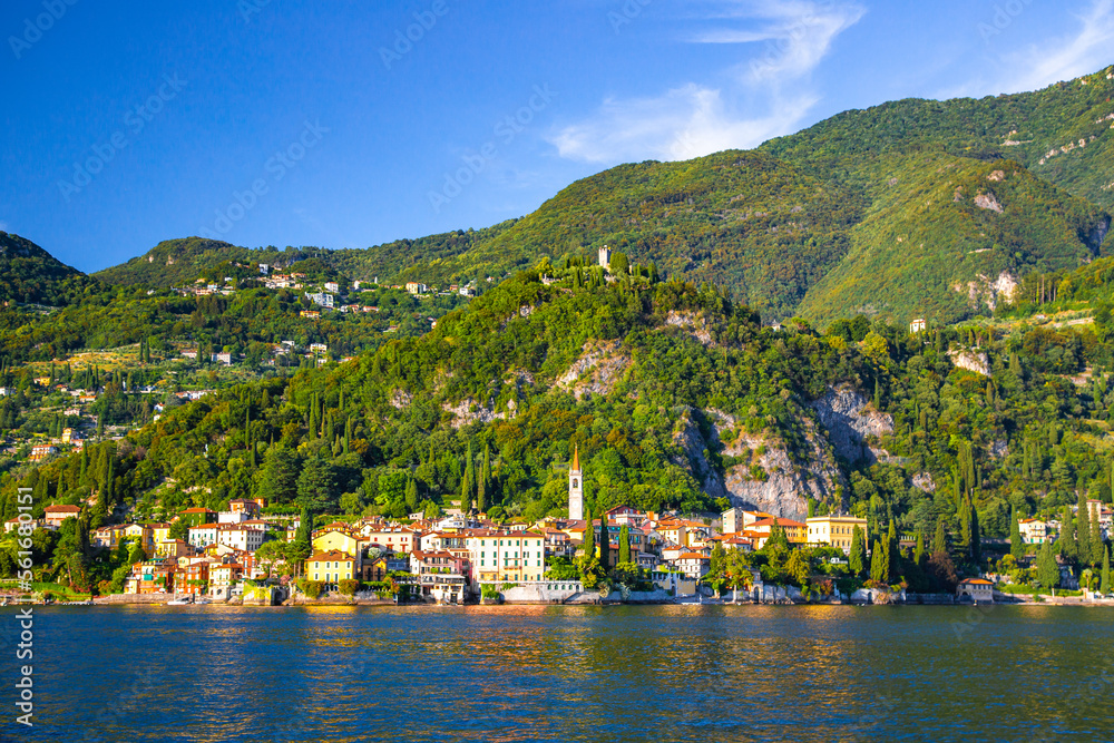 Aerial view of Bellagio village in Lake Como, in Italy.
