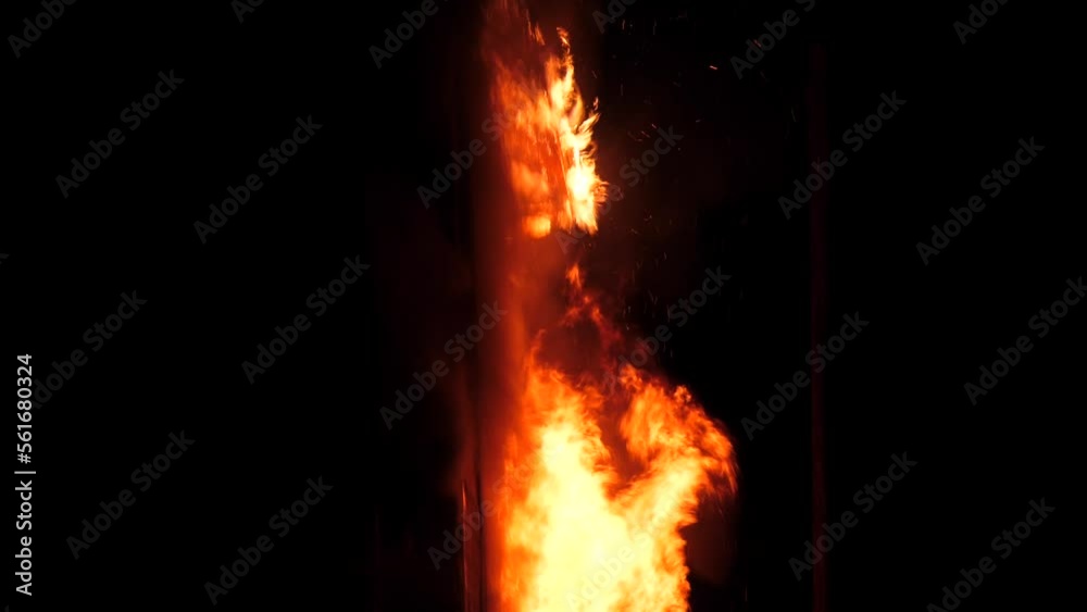 fire spreads through large building