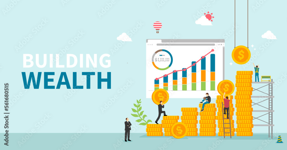 Long-term investment vector banner illustration