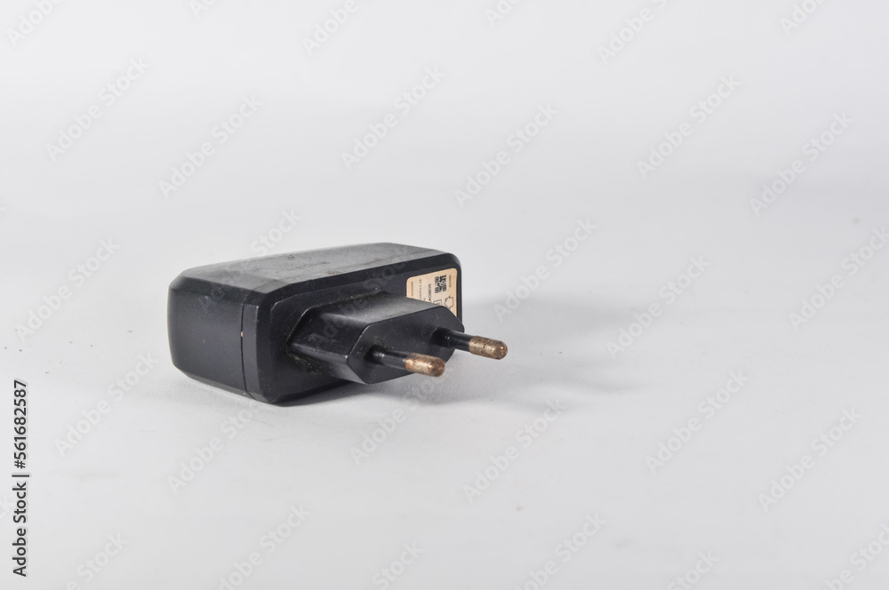 black charger head isolated on a white background black charger head isolated on a white background