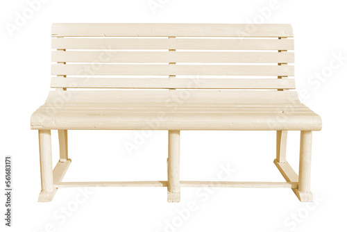 White Wooden bench