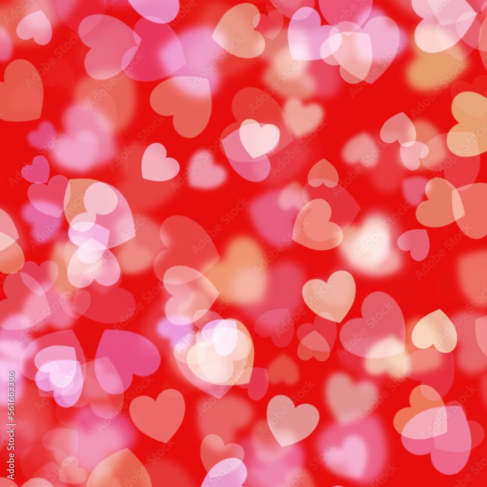 Hearts Bokeh Valentines Background