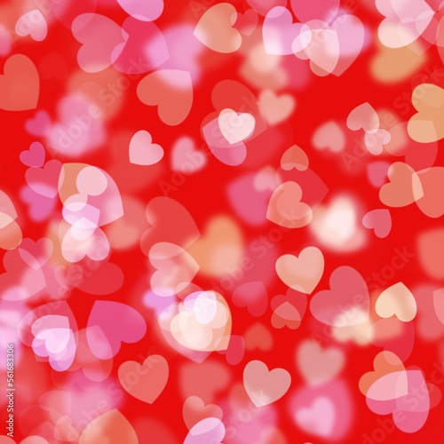 Hearts Bokeh Valentines Background