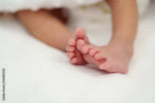 close up feet of newborn baby © geargodz