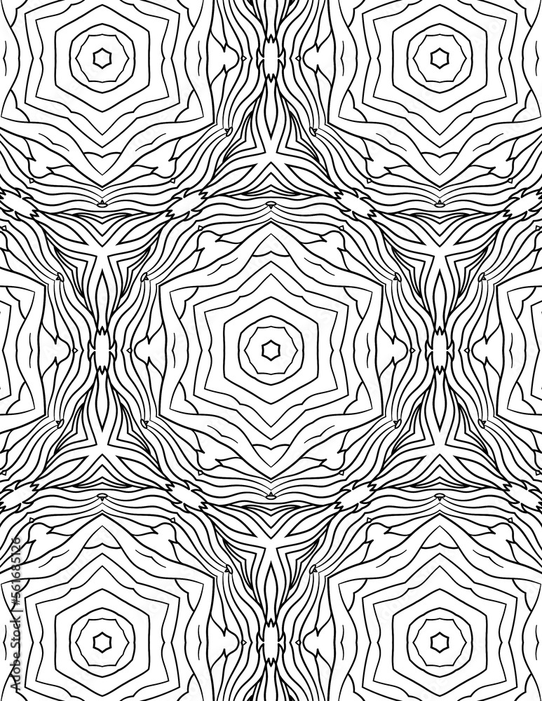 Fototapeta premium Black and white abstract geometric pattern