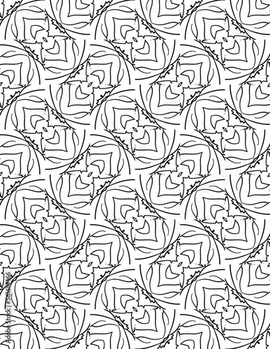 Black and white abstract geometric pattern