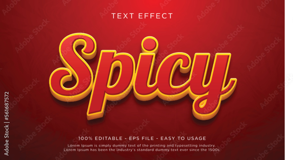 Editable text effect spicy mockup template Editable text effect spicy mockup template