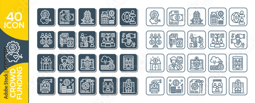 CROWD  FUNDING ICON SET DESIGN