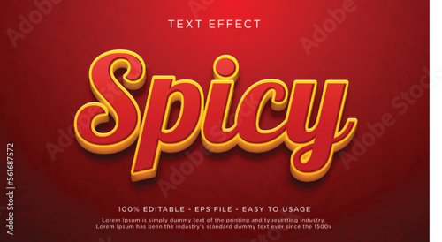 Editable text effect spicy mockup template