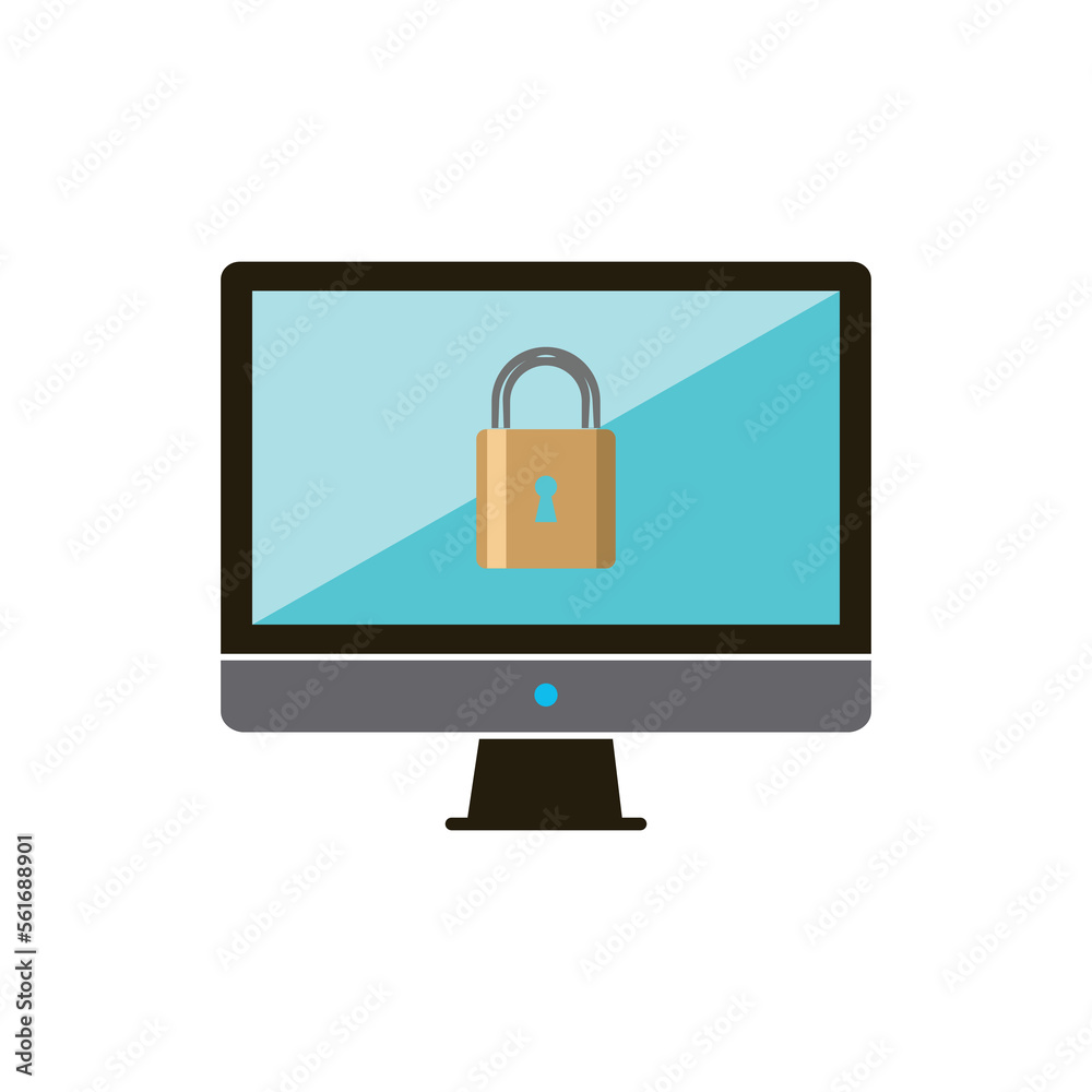 Security Computer Lock Icon Logo Design Element Security Computer Lock Icon Logo Design Element