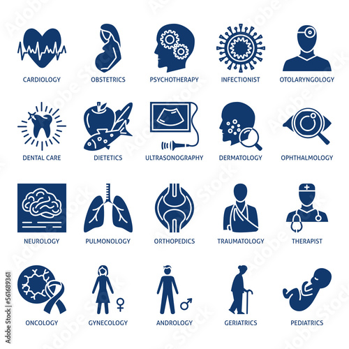 Healthcare and medicine icon set