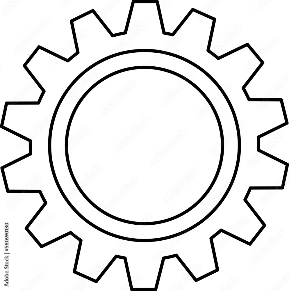 gear icon vector, flat design vector illustration on white background gear icon vector, flat design vector illustration on white background