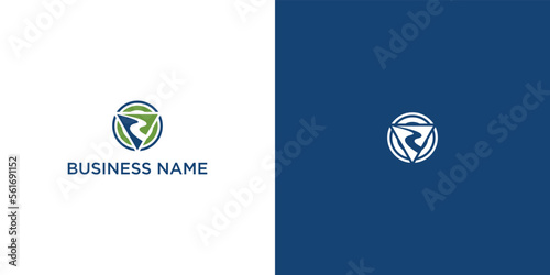 Valley Logo River V Letter Monogram of Canyons and Village Vector Nature Graphic Design Template Idea