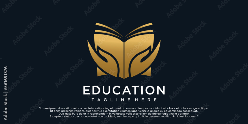 Naklejka premium Smart study or tech study template logo design Premium Vector Part 1
