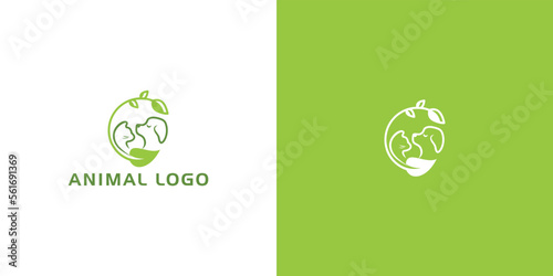 ector Pet Shop logo design template. Modern animal icon label for store, veterinary clinic, hospital, shelter, business services.