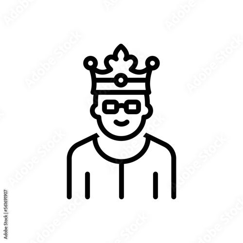 Black line icon for moderator