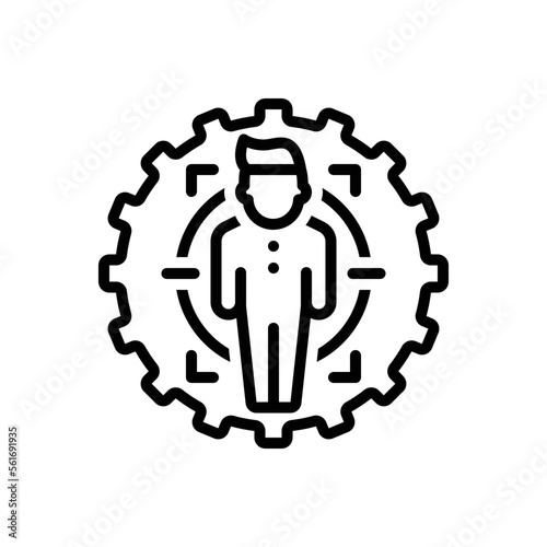 Black line icon for personalized