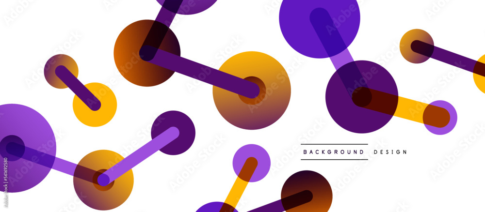 Abstract background. Round dots connected by lines. Trendy techno business template for wallpaper, banner, background or landing Abstract background. Round dots connected by lines. Trendy techno business template for wallpaper, banner, background or landing