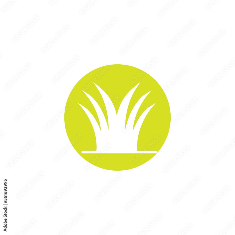 Grass icon vector logo design template Grass icon vector logo design template