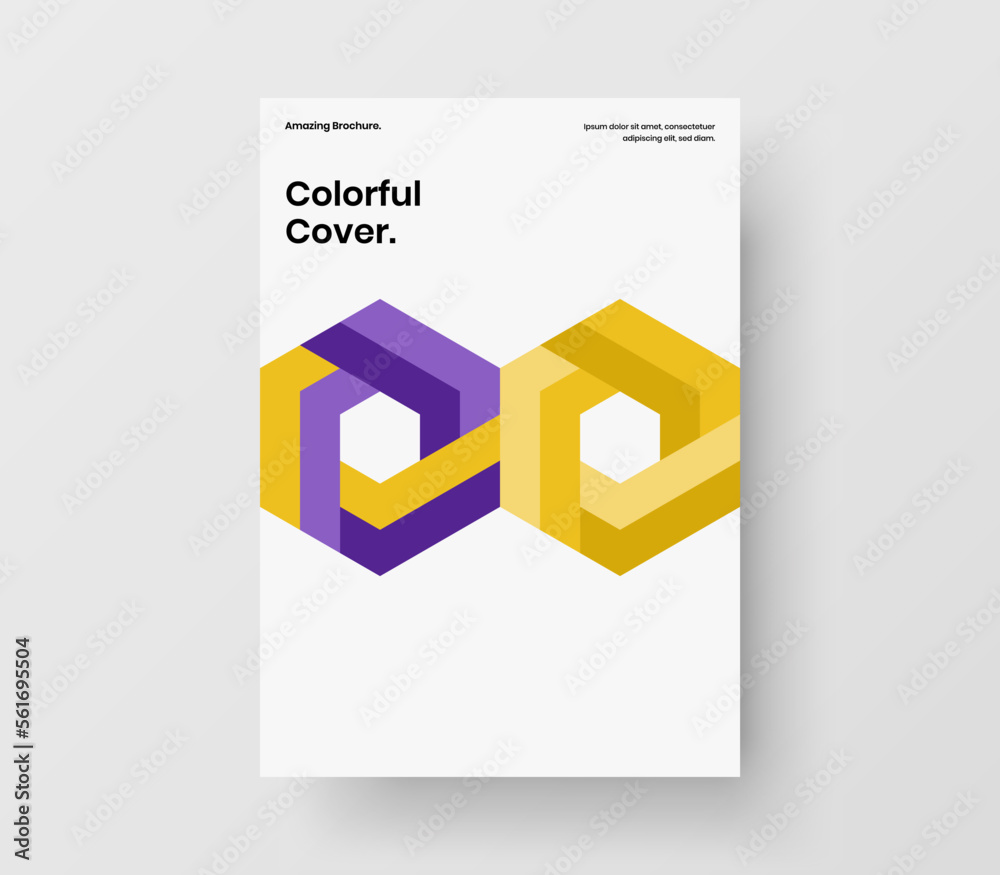 Clean geometric hexagons catalog cover concept. Creative booklet vector design illustration. Clean geometric hexagons catalog cover concept. Creative booklet vector design illustration.