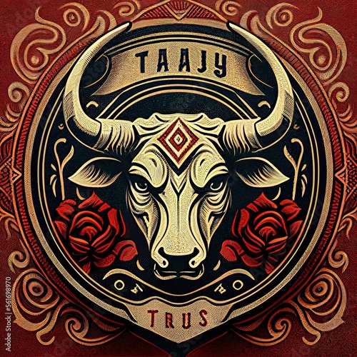 taurus sign, sign, taurus, bull, cosmos, 3d, generated by ai