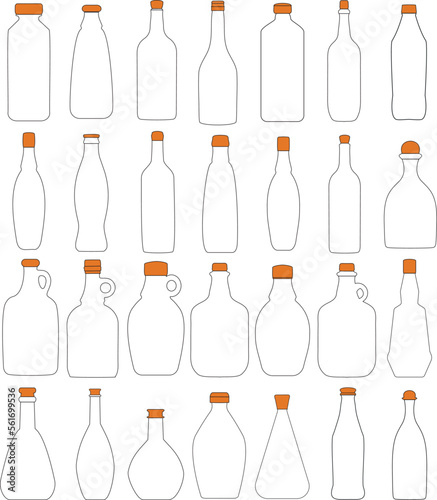 set of bottles