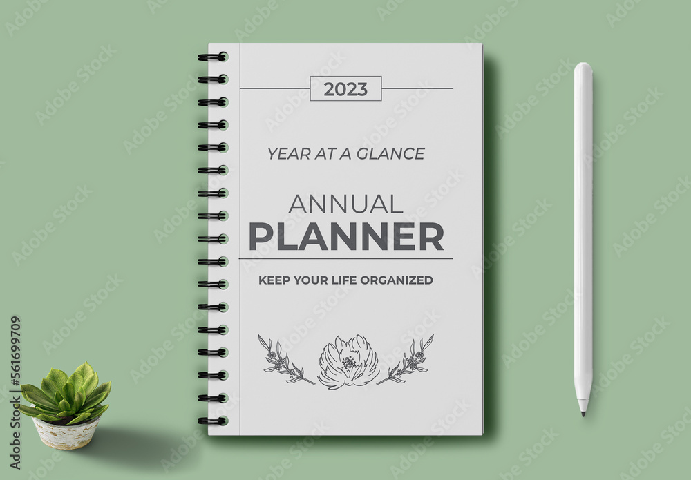 Annual Planner Design Layout Stock Template | Adobe Stock