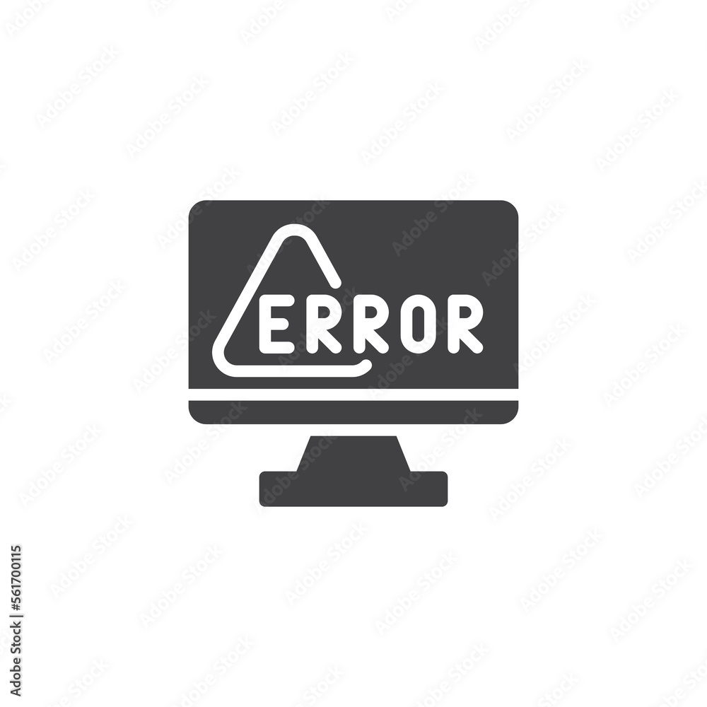 Computer system error vector icon