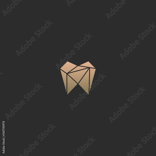 Abstract luxury teeth logo design template