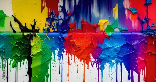 abstract colorful paint dri...