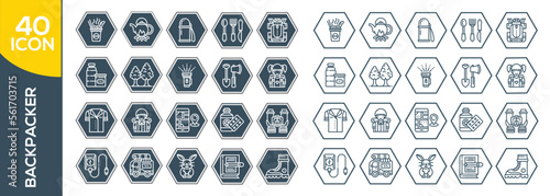 BACKPACKER ICON SET DESIGN