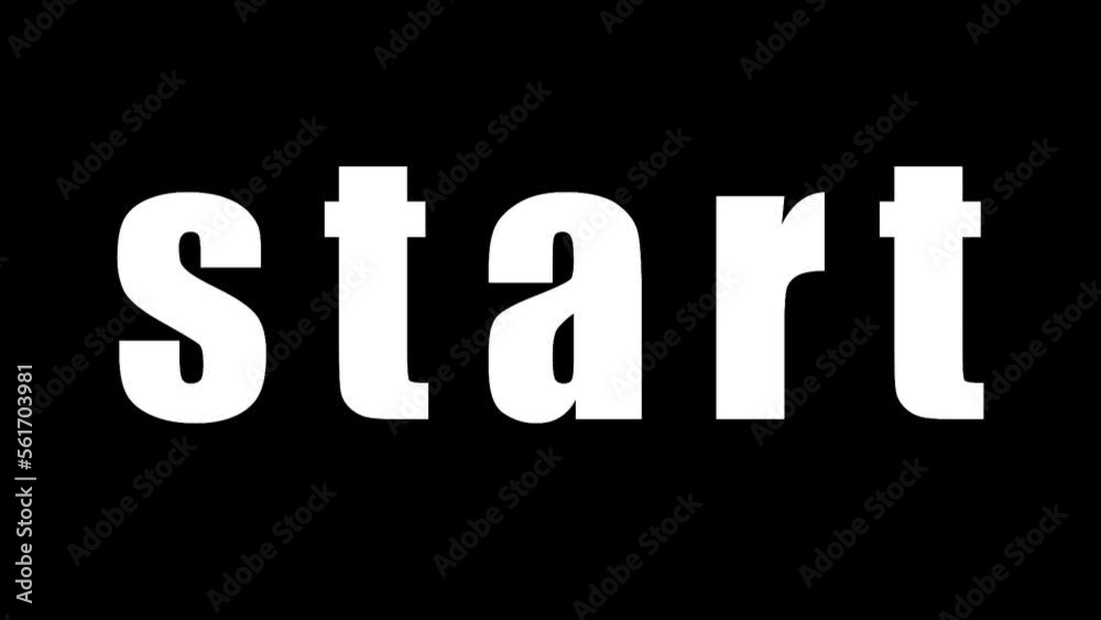 スタートの文字 スタートの文字