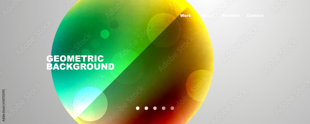 Naklejka premium Geometric flowing shapes abstract background. Vector Illustration For Wallpaper, Banner, Background, Card, Book Illustration, landing page