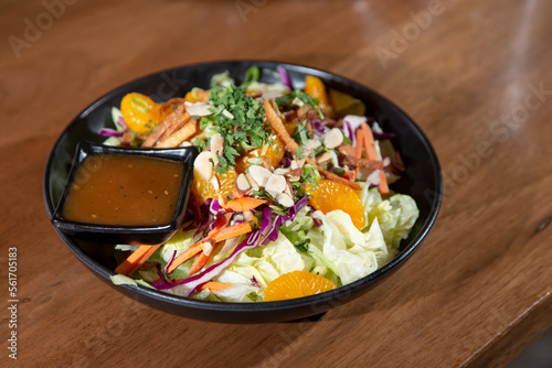 A view of an Asian style salad.