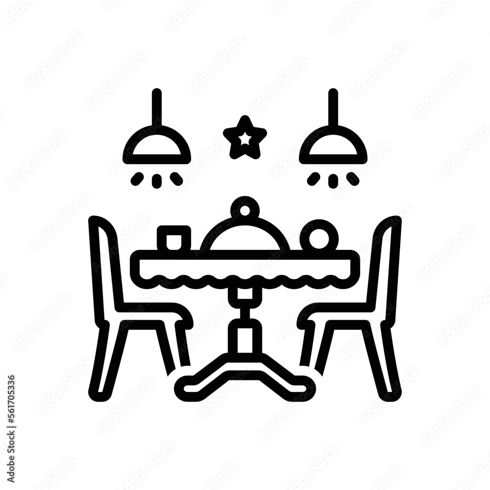 Black line icon for dining Black line icon for dining