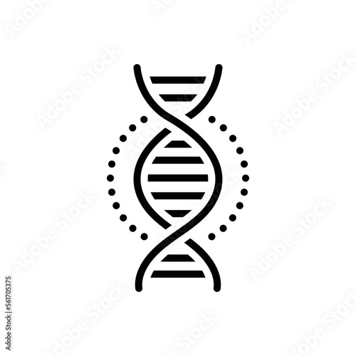 Black line icon for gene