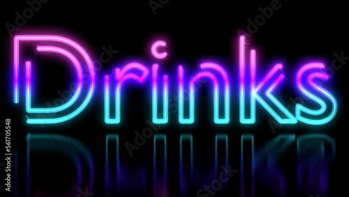 Neon Sign Animation  -Drinks