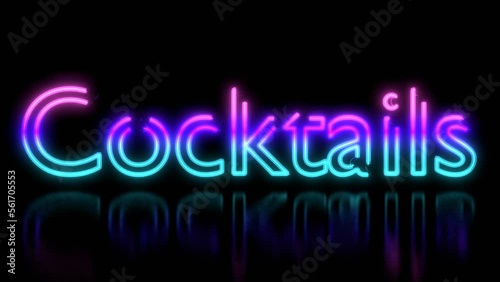 Neon Sign Animation  -cocktails