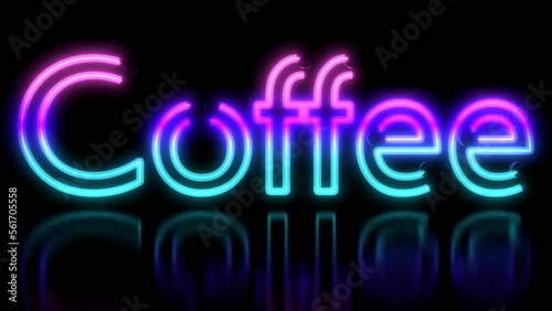 Neon Sign Animation  -Coffee