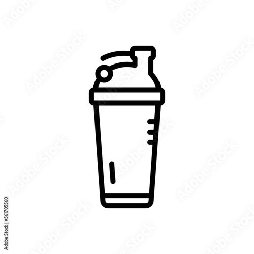 Black line icon for shake