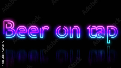 Neon Sign Animation  -Beer on tap