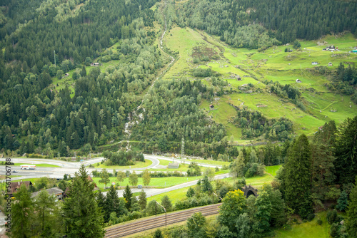 スイスの美しい田舎の街並み風景 photo