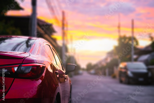 Travel car sea beach street automotive roadtrip on sunset background for transport, travel of nature to vehicle auto silhouette landscape light sun car for travel journey trip summer lifestyle car 202