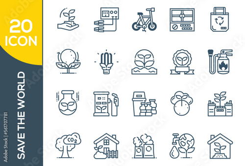 SAVE THE WORLD ICON SET DESIGN