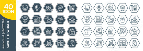 SAVE THE WORLD ICON SET DESIGN
